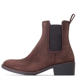 Jefferey Campbell brown suede rain boots